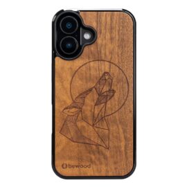 Drevený kryt na iPhone 17 Vlk IMBUIA