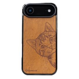 Drevený kryt na iPhone 17 Air Mačka IMBUIA