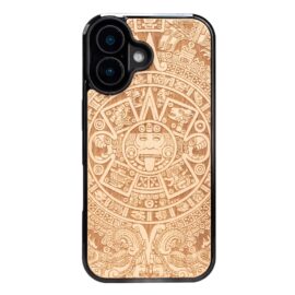 Drevený kryt na iPhone 17 Aztecký kalendár ANIEGRE