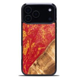 Drevený kryt na mobil so živicou iPhone 17 Pro Max - Neons - Paris