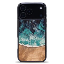 Drevený kryt na mobil so živicou iPhone 17 Pro Max - Dream Island