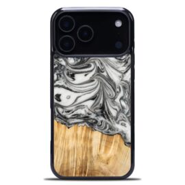 Drevený kryt na mobil so živicou iPhone 17 Pro Max - 4 Živly - Zem