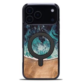 Drevený kryt na mobil so živicou iPhone 17 Pro Max - Dream Island MagSafe