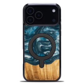 Drevený kryt na mobil so živicou iPhone 17 Pro Max - 4 Živly - Vietor MagSafe