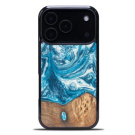 Drevený kryt na mobil so živicou iPhone 17 Pro - Planéty - Uran