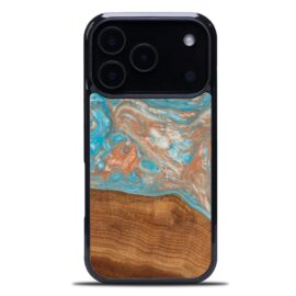 Drevený kryt na mobil so živicou iPhone 17 Pro - Planéty - Saturn