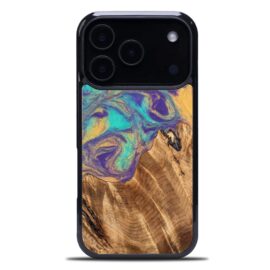 Drevený kryt na mobil so živicou iPhone 17 Pro - Planéty - Merkur
