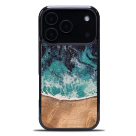 Drevený kryt na mobil so živicou iPhone 17 Pro - Dream Island