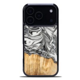 Drevený kryt na mobil so živicou iPhone 17 Pro - 4 Živly - Zem