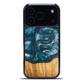 Drevený kryt na mobil so živicou iPhone 17 Pro - 4 Živly - Vietor
