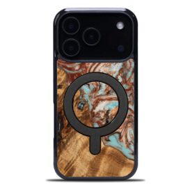 Drevený kryt na mobil so živicou iPhone 17 Pro - Planéty - Jupiter MagSafe
