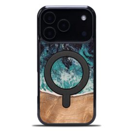 Drevený kryt na mobil so živicou iPhone 17 Pro - Dream Island MagSafe