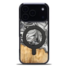 Drevený kryt na mobil so živicou iPhone 17 Pro - 4 Živly - Zem MagSafe