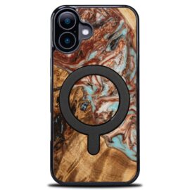 Drevený kryt na mobil so živicou iPhone 17 - Planéty - Jupiter MagSafe