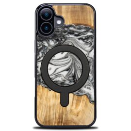 Drevený kryt na mobil so živicou iPhone 17 - 4 Živly - Zem MagSafe