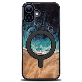 Drevený kryt na mobil so živicou iPhone 17 - Dream Island MagSafe
