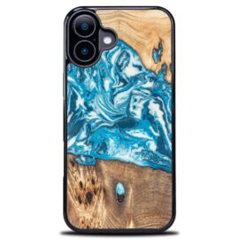 Drevený kryt na mobil so živicou iPhone 17 - Planéty - Uran