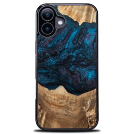 Drevený kryt na mobil so živicou iPhone 17 - Planéty - Neptun