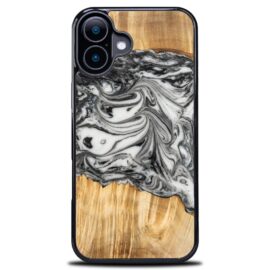 Drevený kryt na mobil so živicou iPhone 17 - 4 Živly - Zem