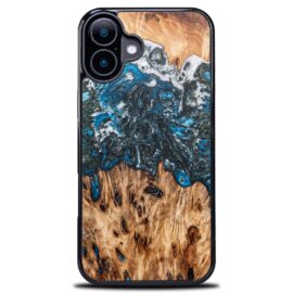 Drevený kryt na mobil so živicou iPhone 17 - Planéty - Zem