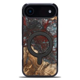 Drevený kryt na mobil so živicou iPhone 17 Air - Planéty - Pluto MagSafe