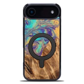 Drevený kryt na mobil so živicou iPhone 17 Air - Planéty - Merkur MagSafe