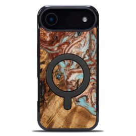 Drevený kryt na mobil so živicou iPhone 17 Air - Planéty - Jupiter MagSafe