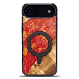 Drevený kryt na mobil so živicou iPhone 17 Air - Neons - Paris MagSafe