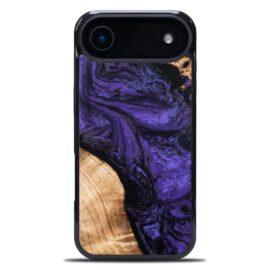 Drevený kryt na mobil so živicou iPhone 17 Air - Violet