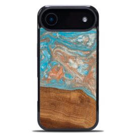 Drevený kryt na mobil so živicou iPhone 17 Air - Planéty - Saturn