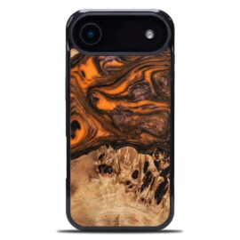 Drevený kryt na mobil so živicou iPhone 17 Air - Orange