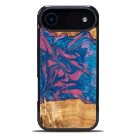 Drevený kryt na mobil so živicou iPhone 17 Air - Neons - Vegas