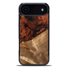 Drevený kryt na mobil so živicou iPhone 17 Air - 4 Živly - Oheň