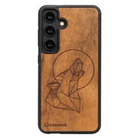 Drevený kryt na mobil Samsung Galaxy S25 Vlk Imbuia