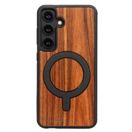 Drevený kryt na mobil Samsung Galaxy S25 Palisander Santos s MagSafe