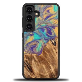 Drevený kryt na mobil so živicou Samsung Galaxy S25 - Planéta - Merkur