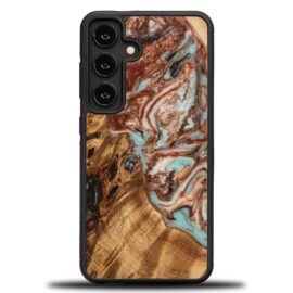 Drevený kryt na mobil so živicou Samsung Galaxy S25 - Planéta - Jupiter