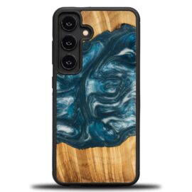 Drevený kryt na mobil so živicou Samsung Galaxy S25 - 4 živly - vzduch