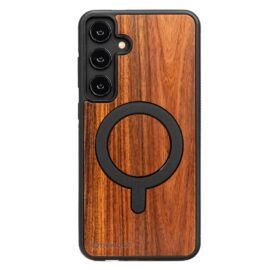 Drevený kryt na mobil Samsung Galaxy S25 Plus Palisander Santos s MagSafe