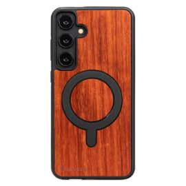 Drevený kryt na mobil Samsung Galaxy S25 Plus Padouk s MagSafe