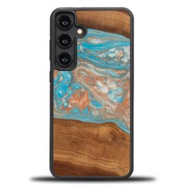 Drevený kryt na mobil so živicou Samsung Galaxy S25 Plus - Planéta - Saturn