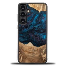 Drevený kryt na mobil so živicou Samsung Galaxy S25 Plus - Planéta - Neptun