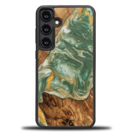 Drevený kryt na mobil so živicou Samsung Galaxy S25 Plus - 4 živly - voda