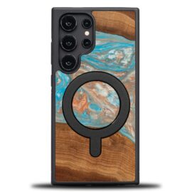Drevený kryt na mobil so živicou Samsung Galaxy S25 Ultra - Planéta - Saturn s MagSafe