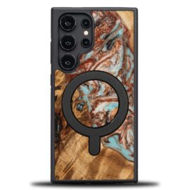 Drevený kryt na mobil so živicou Samsung Galaxy S25 Ultra - Planéta - Jupiter s MagSafe
