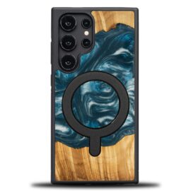 Drevený kryt na mobil so živicou Samsung Galaxy S25 Ultra - 4 živly - vzduch s MagSafe