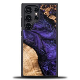 Drevený kryt na mobil so živicou Samsung Galaxy S25 Ultra - Fialová