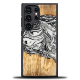 Drevený kryt na mobil so živicou Samsung Galaxy S25 Ultra - 4 živly - zem