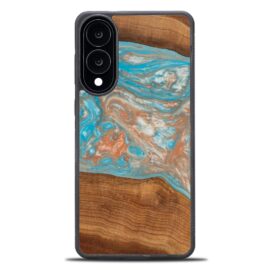 Drevený kryt na mobil so živicou Samsung Galaxy S25 Edge - Planéta - Saturn