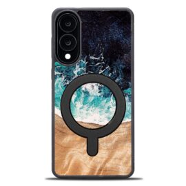 Drevený kryt na mobil so živicou Samsung Galaxy S25 Edge - Dream Island s MagSafe